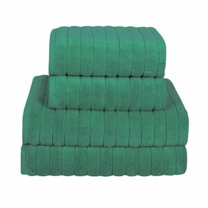 Ręcznik lub ręcznik kąpielowy, Mikrobawełna Deluxe, ciemno zielony obraz