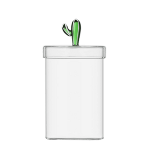 Szklany słoik z pokrywką z zielonym kaktusem ø 10, 8 cm - Ichendorf obraz