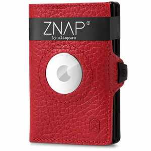 Slimpuro ZNAP Airtag, portfel na 12 kart, kieszonka na monety, 8, 9 x 1, 8 x 6, 3 cm (szer x wys. x gł.), ochrona RFID obraz