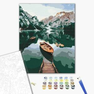 Malowanie po numerach przezroczyste górskie jezioro obraz