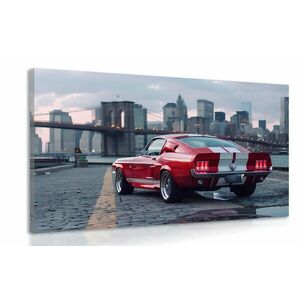 Obraz Mustang z panoramą Nowego Jorku obraz