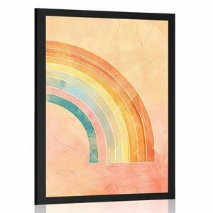 Plakat minimalistyczna tęcza Peach Fuzz obraz