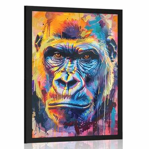 Plakat goryl z imitacją Plakatu obraz