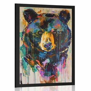 Plakat niedźwiedz z imitacją Plakatu obraz