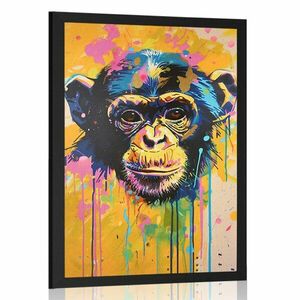 Plakat małpa z imitacją Plakatu obraz