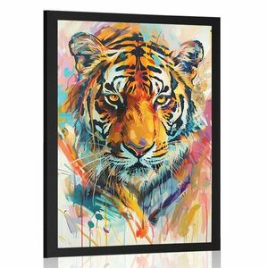 Plakat tygrys z imitacją Plakatu obraz