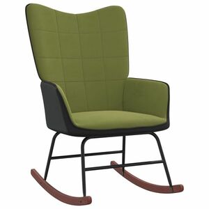 vidaXL Fotel bujany, jasnozielony, aksamit i PVC obraz