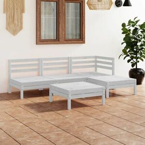vidaXL 5-cz. zestaw mebli wypoczynkowych do ogrodu z palet, drewniany obraz