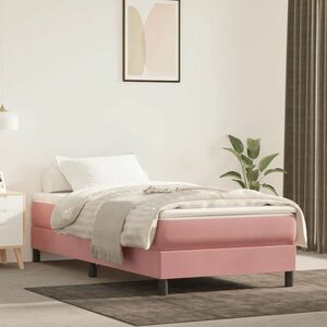 vidaXL Rama łóżka, różowa, 100 x 200 cm, tapicerowana aksamitem obraz