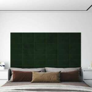 vidaXL Panele ścienne, 12 szt, ciemnozielone, 30x15 cm aksamit 0, 54 m² obraz