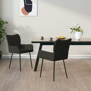 vidaXL Krzesła stołowe, 2 szt., czarne, tkanina obraz
