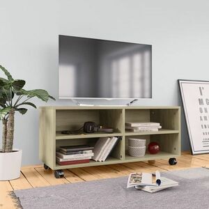 vidaXL Szafka pod TV, dąb sonoma, 90x35x35 cm, materiał drewnopochodny obraz