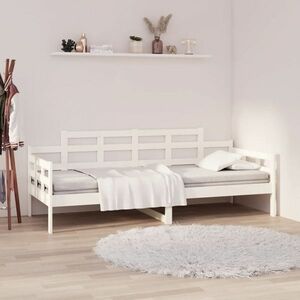 vidaXL Wysokie łóżko, 90x200 cm, lite drewno sosnowe obraz