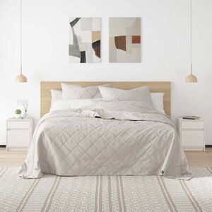 vidaXL Szafka nocna, biała, 40x31x50 cm, lite drewno sosnowe obraz