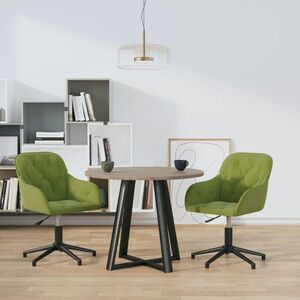 vidaXL Obrotowe krzesła stołowe, 2 szt., jasnozielone, aksamitne obraz