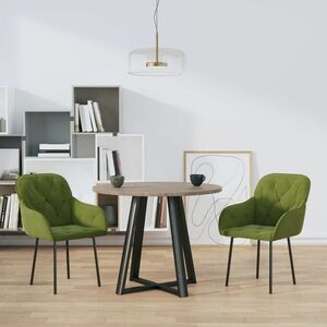 vidaXL Krzesła stołowe, 2 szt., jasnozielone, aksamitne obraz