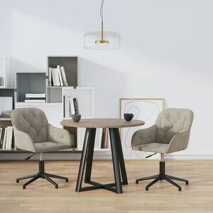 vidaXL Obrotowe krzesła stołowe, 2 szt., jasnoszare, aksamitne obraz