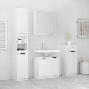 vidaXL Zestaw 4 szafek do łazienki, biały, materiał drewnopochodny obraz