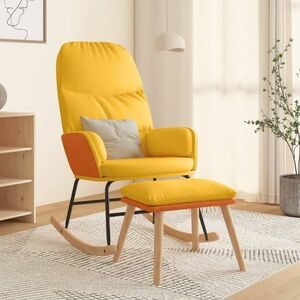 vidaXL Fotel, żółty, tkanina obraz