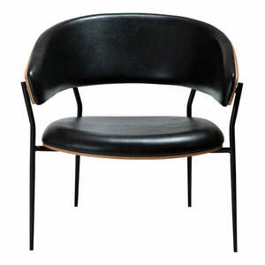 Czarny fotel z imitacji skóry Crib – DAN-FORM Denmark obraz