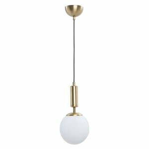 Lampa wisząca w biało-złotym kolorze ze szklanym kloszem ø 15 cm Monera – Squid Lighting obraz