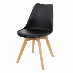 Zestaw 2 czarnych krzeseł z bukowymi nogami Bonami Essentials Retro obraz