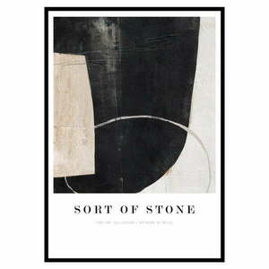 Plakat z ramą w zestawie 52x72 cm Sort Of Stone – Malerifabrikken obraz
