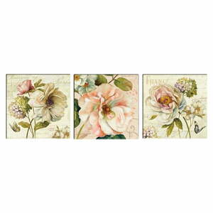 Zestaw 3 obrazów Tablo Center Vintage Flowers obraz