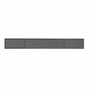 Antracytowa szafka pod TV 176x22 cm Mistral – Hammel Furniture obraz