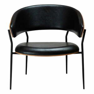 Czarny fotel z imitacji skóry Crib – DAN-FORM Denmark obraz