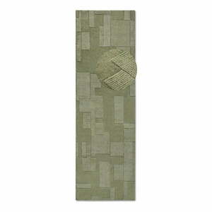 Zielony wełniany chodnik tkany ręcznie 80x250 cm Wilhelmine – Villeroy&Boch obraz