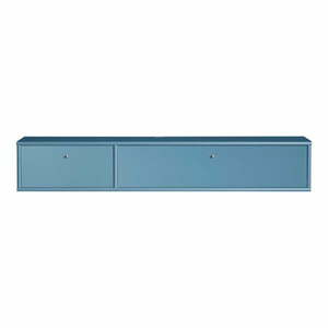 Niebieska szafka pod TV 136x22 cm Mistral – Hammel Furniture obraz