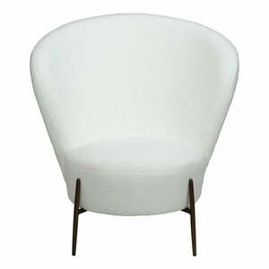 Biały fotel z materiału bouclé Orbit – DAN-FORM Denmark obraz