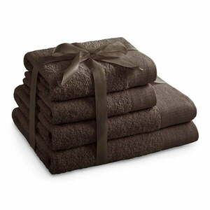 Brązowe bawełniane ręczniki frotte zestaw 2 szt. Amari – AmeliaHome obraz