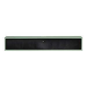 Jasnozielono-czarna szafka pod TV 133x22 cm Mistral – Hammel Furniture obraz