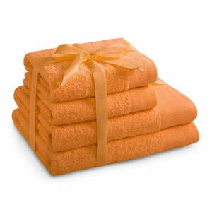 Pomarańczowe bawełniane ręczniki frotte zestaw 2 szt. Amari – AmeliaHome obraz
