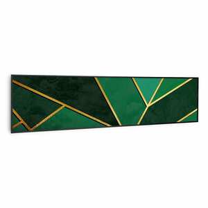 Klarstein Wonderwall Air Art Smart, panel grzewczy na podczerwień, grzejnik, 120 x 30 cm, 350 W, zielona linia obraz