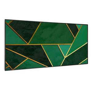 Klarstein Wonderwall Air Art Smart, panel grzewczy na podczerwień, grzejnik, 120 x 60 cm, 700 W, zielona linia obraz
