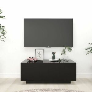 vidaXL Szafka pod TV, czarna, 100x35x40 cm, materiał drewnopochodny obraz