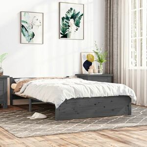 vidaXL Rama łóżka, 140 x 200 cm, lite drewno obraz
