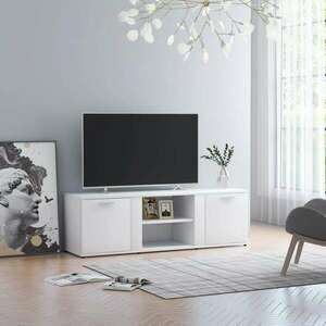 vidaXL Szafka pod TV, biała, 120x34x37 cm, materiał drewnopochodny obraz