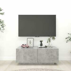 vidaXL Szafka pod TV, szarość betonu, 100x35x40 cm obraz
