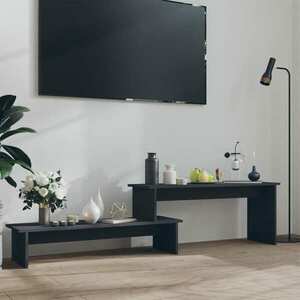 vidaXL Szafka pod TV, szara, 180x30x43 cm, materiał drewnopochodny obraz