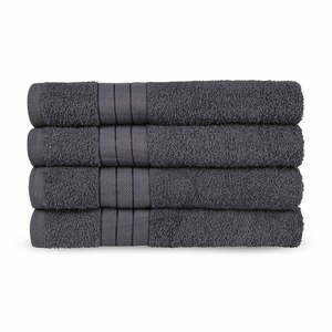 Zestaw 4 czarnoszarych ręczników bawełnianych HIP, 50x100 cm obraz