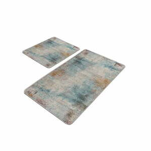 Niebiesko-szare dywaniki łazienkowe zestaw 2 szt. 60x100 cm – Mila Home obraz