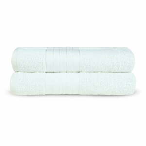 Białe bawełniane ręczniki kąpielowe frotte zestaw 2 szt. 70x140 cm – Good Morning obraz