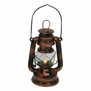 Lampion LED w kolorze brązu (wysokość 19 cm) – Hilight obraz