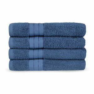 Niebieskie bawełniane ręczniki frotte zestaw 4 szt. 50x100 cm – Good Morning obraz