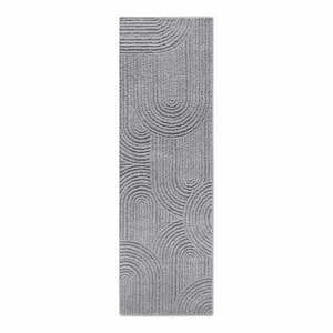 Szary chodnik 80x240 cm Chappe Light Grey – Elle Decoration obraz
