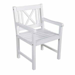 Białe drewniane krzesło ogrodowe Malmö - Garden Pleasure obraz